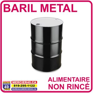 CONTENANT 0210L - BARIL MÉTAL FERMÉ NON RINCE RÉS ALIM