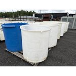 BAC DE PLASTIQUE BLANC CYLINDRIQUE 43PO X 48PO