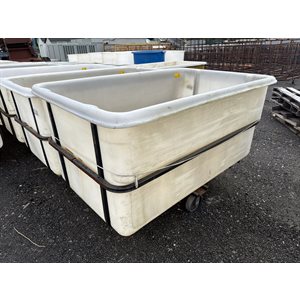 BAC ROULANT EN ACIER AVEC INT. DE PLASTIQUE 4PI X 6PI