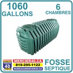 FOSSE SEPTIQUE NEUVE DE 6 CHAMBRES 1060 GALLON IMP ( VERTE )