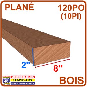 BOIS 02 X 08 X 10PI ( 2X8X10 ) - CONSTRUCTION PLANÉ