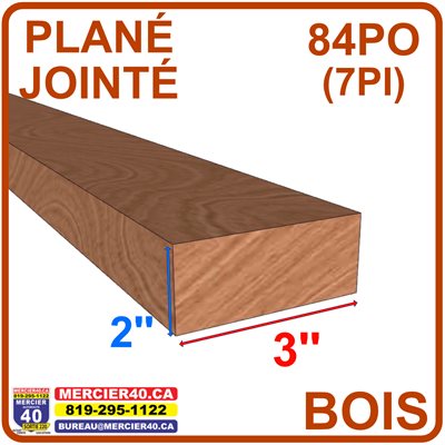 BOIS 02 X 03 X 07PI ( 2X3X7 ) - CONSTRUCTION PLANÉ JOINTÉ