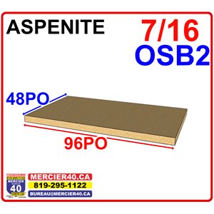 ASPENITE 7 / 16 X 48 X 96PO (11.1 MM) OSB2