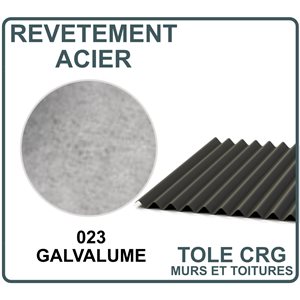 TÔLE CRG 7 / 8 X 16PO X 10PI 26GA GALVALUME
