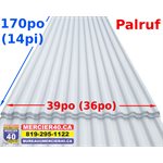 PALRUF FEUILLE DE PVC BLANCHE 5 / 8PO X 36PO X 14PI (+- 170PO)