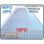 PANNEAU MURAL DE PVC BLANC 16PO X 8PI (96PO)