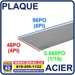 ACIER PLAQUE NEUF - 48PO X 96PO X 0,060PO (BRUN)