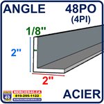 ACIER ANGLE NEUF - 2PO X 2PO X 1 / 8PO X 48PO (4PI)