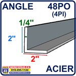ACIER ANGLE NEUF - 2PO X 2PO X 1 / 4PO X 48PO (4PI)