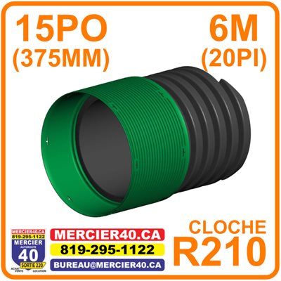 PONCEAU SFM R210 N / P 375MM( 15PO )6M C 15PO - SOLENO