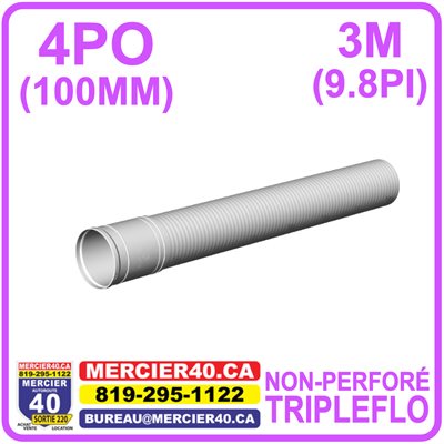 TRIPLEFLO 100MM(4PO) NON PERF 3M CLOCHE ASTM F810 - SOLENO