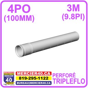 TRIPLEFLO 100MM(4PO) PERF 4-8 3M CLOCHE ASTM F810 - SOLENO