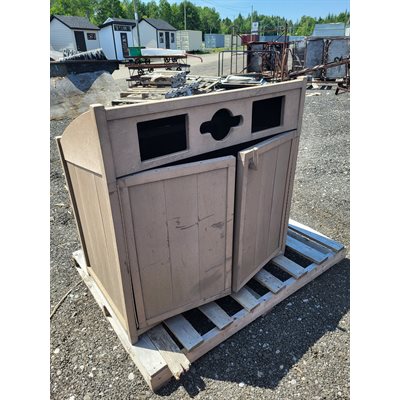 MOBILIER REPLAST - POUBELLE 3 SECTIONS BEIGE